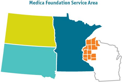 Medica Foundation Service Area Map